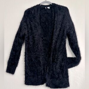 Divided faux fur lightweight cardigan S
